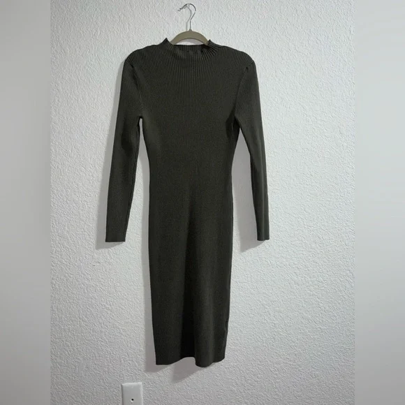 H&M | Dresses | Hm Green Sweater Dress Size M | Poshmark
